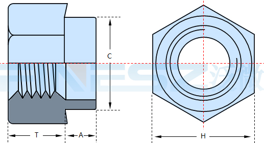 六角涨铆螺母